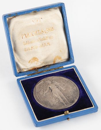 Lot #3120 London 1908 Olympics Silvered Bronze Participation Medal - Image 4