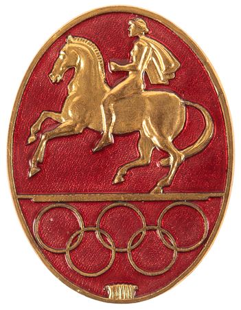 Lot #3211 Stockholm 1956 Summer Olympics Competitor's Badge - Image 1