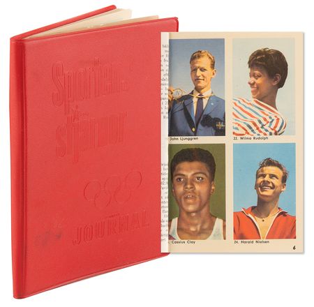 Lot #3267 Rome 1960 Summer Olympics Complete 'Sportens Stjarnor' Hemmets Journal with Muhammad Ali 'Rookie Card' - Image 1