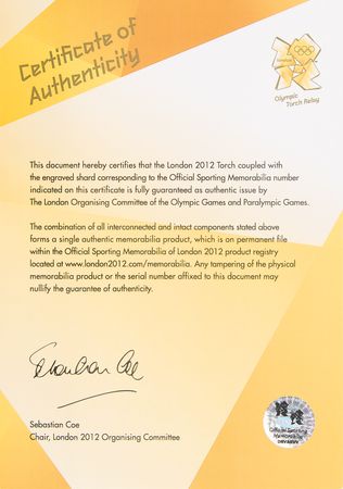 Lot #3031 London 2012 Summer Olympics Torch - Image 9