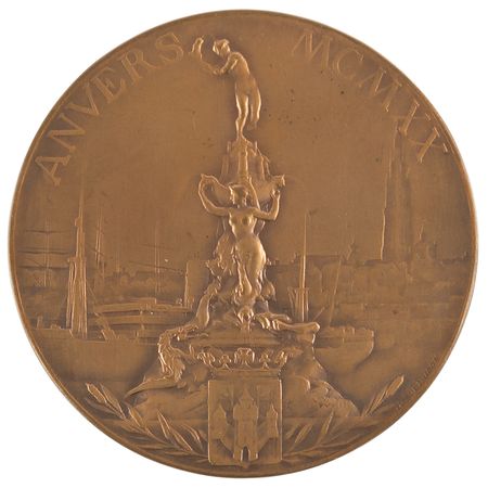 Lot #3062 Antwerp 1920 Olympics Bronze Winner's Medal - Image 2