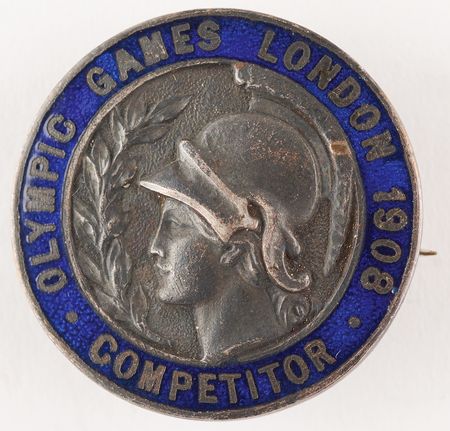 Lot #3180 London 1908 Olympics Competitor's Badge - Image 1