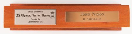 Lot #3092 Calgary 1988 Winter Olympics Gold, Silver, and Bronze Winners' Medals Display - Image 5