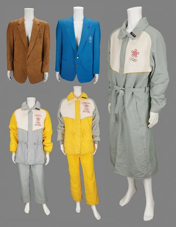 Lot #3332 Calgary 1988 Winter Olympics Apparel Collection (Coats, Hats, Pants, Sweaters) - Image 1