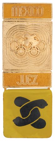 Lot #3229 Mexico City 1968 Summer Olympics Wrestling Judge Badge - Image 1