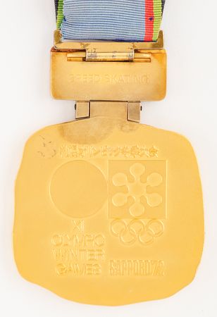Lot #3084 Sapporo 1972 Winter Olympics Gold Winner's Medal for Speed Skating - Image 2