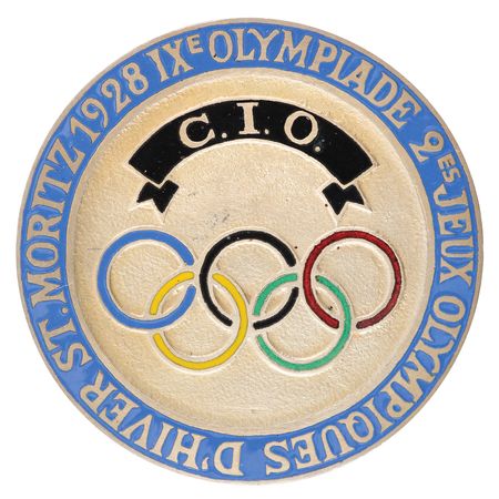 Lot #3194 St. Moritz 1928 Winter Olympics 'I.O.C.'