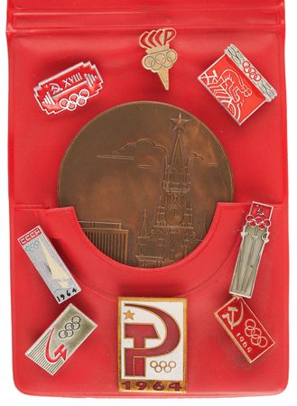 Lot #3254 Tokyo 1964 Summer Olympics 'Soviet Olympic Committee' Medal and Pin Collection - Image 2