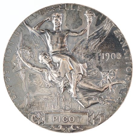 Lot #3047 Paris 1900 Exposition Universelle Non-Athletic Silvered Bronze Award Medal - Image 2