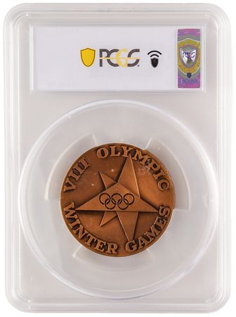 Lot #3142 Squaw Valley 1960 Winter Olympics Participation Medal - PCGS MS68 - Image 2