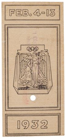 Lot #3291 Lake Placid 1932 Winter Olympics Ticket for Bobsled - Image 2