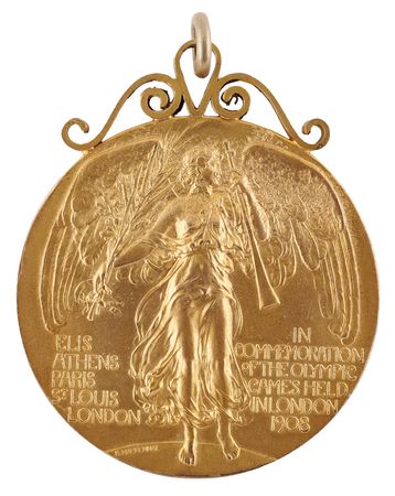 Lot #3121 London 1908 Olympics Judge's Participation Medal - Image 1