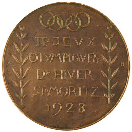Lot #3066 St. Moritz 1928 Winter Olympics Bronze Winner's Medal - Image 2