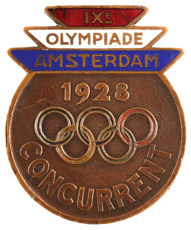 Lot #3195 Amsterdam 1928 Summer Olympics Competitor's Badge - Image 1
