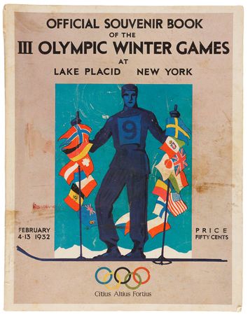 Lot #3310 Lake Placid 1932 Winter Olympics Souvenir Program - Image 1
