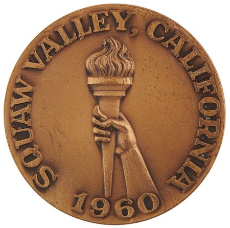 Lot #3143 Squaw Valley 1960 Winter Olympics Bronze Participation Medal, Diploma, and Pin - From the Collection of Canadian Speed Skater Frank Stack - Image 2