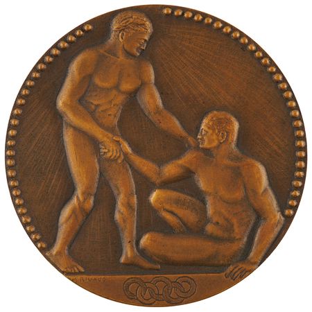 Lot #3064 Paris 1924 Summer Olympics Bronze Winner's Medal - Image 2