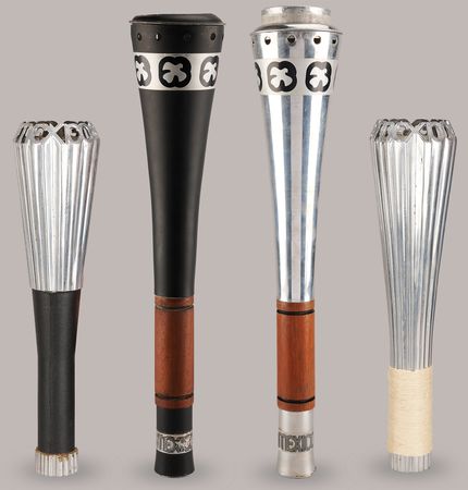 Lot #3007 Mexico City 1968 Summer Olympics Set of (4) Torches - Types 2, 3, 4, and 5 - Image 1