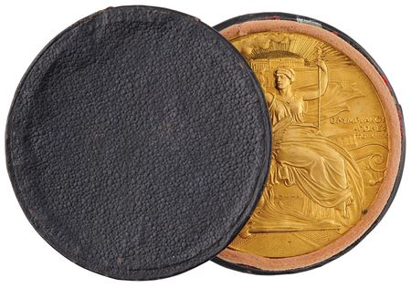Lot #3112 Athens 1896 Olympics Gilt Bronze Participation Medal - Image 4