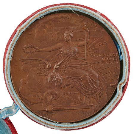 Lot #3113 Athens 1896 Olympics Bronze Participation Medal - Image 3