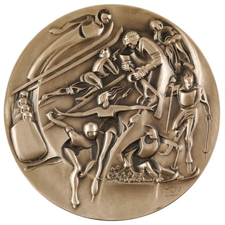 Lot #3150 Lake Placid 1980 Winter Olympics Participation Medal - Image 2