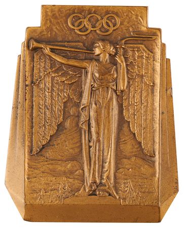 Lot #3126 Lake Placid 1932 Winter Olympics Bronze Participation Medal - Image 1