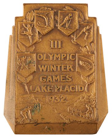 Lot #3126 Lake Placid 1932 Winter Olympics Bronze Participation Medal - Image 2
