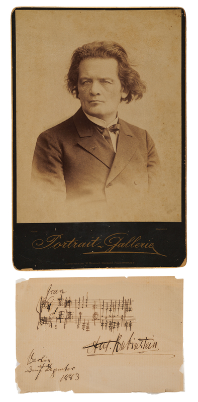 Lot 658 Anton Rubinstein Autograph Musical Quotation Signed