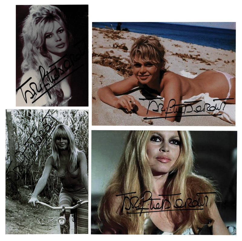 Lot 768 Brigitte Bardot (4) Signed Photographs