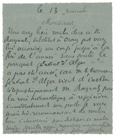 Lot #300 Jean Jaures Autograph Letter Signed - Image 1