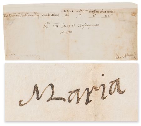 Lot #119 Queen Mary I Partial Letter Signed - Image 1