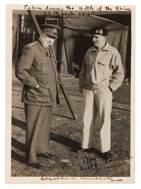 Lot 4035 Winston Churchill and Montgomery of Alamein Signed Photograph - 