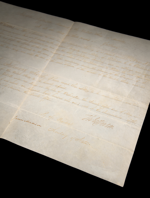 Thomas Jefferson and James Madison Document Signed as President and