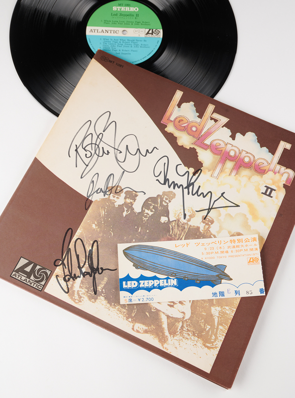 Lot 4091 Led Zeppelin Signed Album - Led Zeppelin II - Obtained at the Start of Their Historic 1971 Japanese Tour