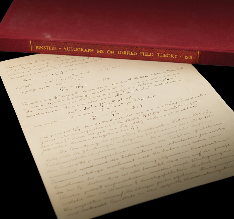 Lot 4053 Albert Einstein Handwritten Scientific Manuscript on the Unified Field Theory