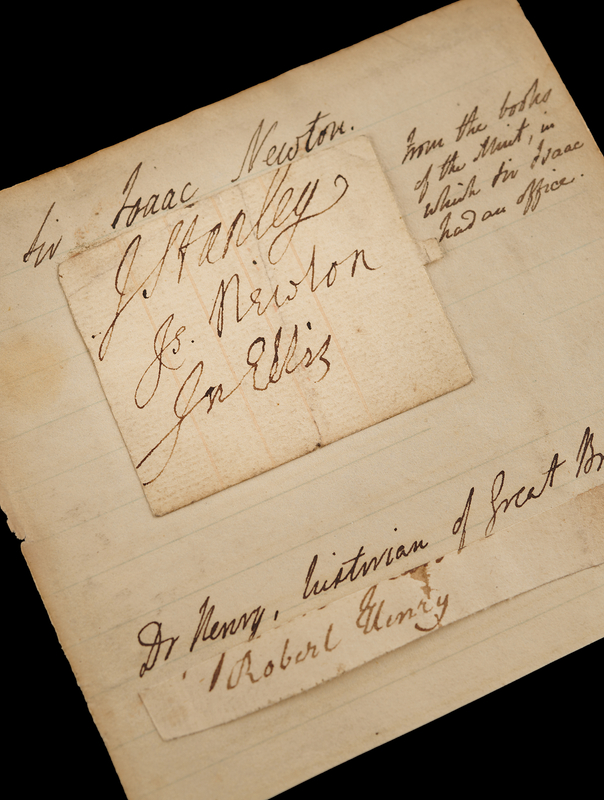 Lot 4011 Isaac Newton Signature