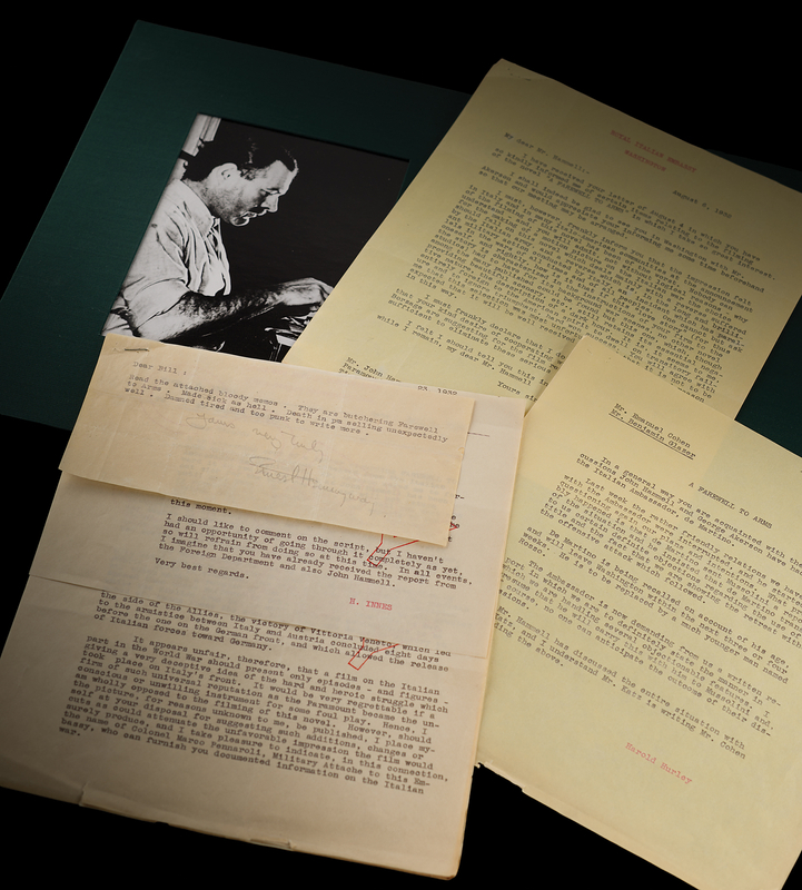 Lot 4068 Ernest Hemingway Typed Letter Signed, Lashing Out Against Hollywood Rewrites and Mussolini's Censorship: 