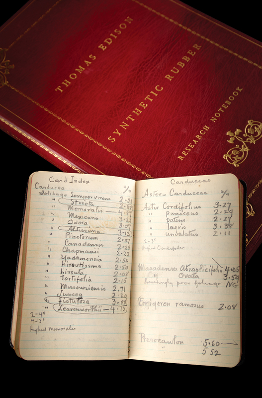 Lot 4048 Thomas Edison's Handwritten Experimental Notebook - 130 Pages on the Development of Domestic Rubber