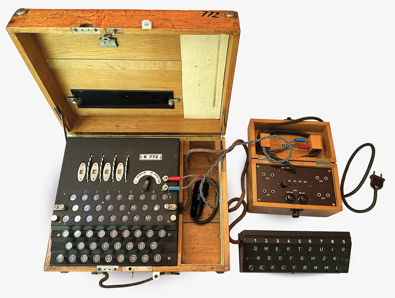 Lot 4057 Enigma Swiss-K Cipher Machine (World War II-era, Fully Operational)