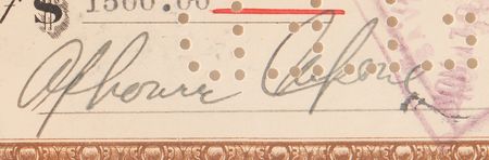 Lot #4093 Al Capone Rare 1926 Twice-Signed 'Gold Coin' Chicago Bank Document - Image 2