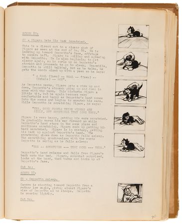 Lot #4080 Disney’s 1939 Pinocchio Director-Used Continuity Sketch Book with (47) Original Storyboard Drawings and (175+) Photographic Model Images - Image 8