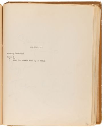 Lot #4080 Disney’s 1939 Pinocchio Director-Used Continuity Sketch Book with (47) Original Storyboard Drawings and (175+) Photographic Model Images - Image 9