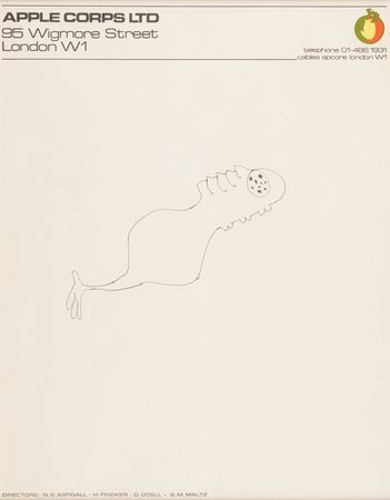 Lot #4088 Beatles: John Lennon Original 'Humanoid' Sketch with Authenticity Statement from Cynthia Lennon - Image 2
