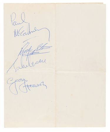 Lot #4087 Beatles Signatures - Obtained at Buckingham Palace When the Band Received Their MBEs from Queen Elizabeth II (October 26, 1965) - Image 2