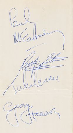 Lot #4087 Beatles Signatures - Obtained at Buckingham Palace When the Band Received Their MBEs from Queen Elizabeth II (October 26, 1965) - Image 3