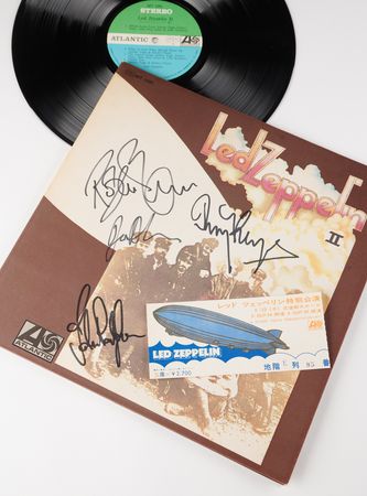 Lot #4091 Led Zeppelin Signed Album - Led Zeppelin II - Obtained at the Start of Their Historic 1971 Japanese Tour - Image 1