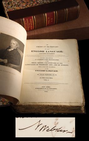 Lot #4064 Noah Webster: An American Dictionary of the English Language (First Edition, 1828) - Image 1