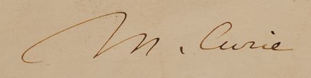 Lot #4050 Marie Curie Autograph Letter Signed, Certifying 