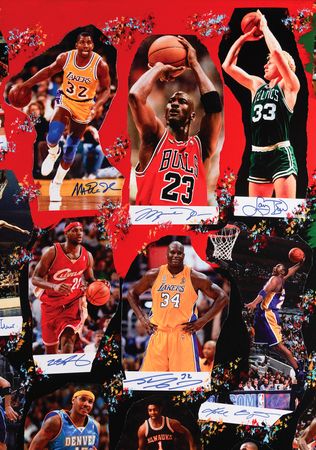 Lot #4102 NBA Legends (60) Multi-Signed Fine Art Photo Collage - ?Legends of Basketball ? We Made This Game? (Ltd. Ed. #LE 4/50) - 60? x 40? - Image 3
