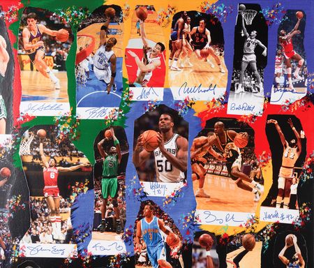 Lot #4102 NBA Legends (60) Multi-Signed Fine Art Photo Collage - ?Legends of Basketball ? We Made This Game? (Ltd. Ed. #LE 4/50) - 60? x 40? - Image 5